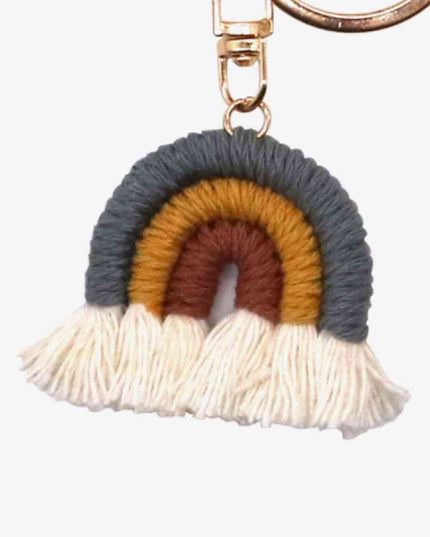 Assorted 4-Pack Rainbow Fringe Keychain