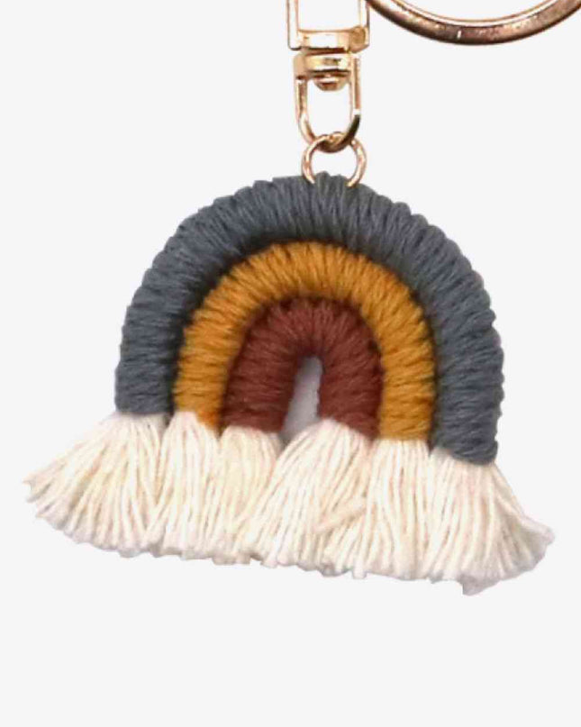 Assorted 4-Pack Rainbow Fringe Keychain