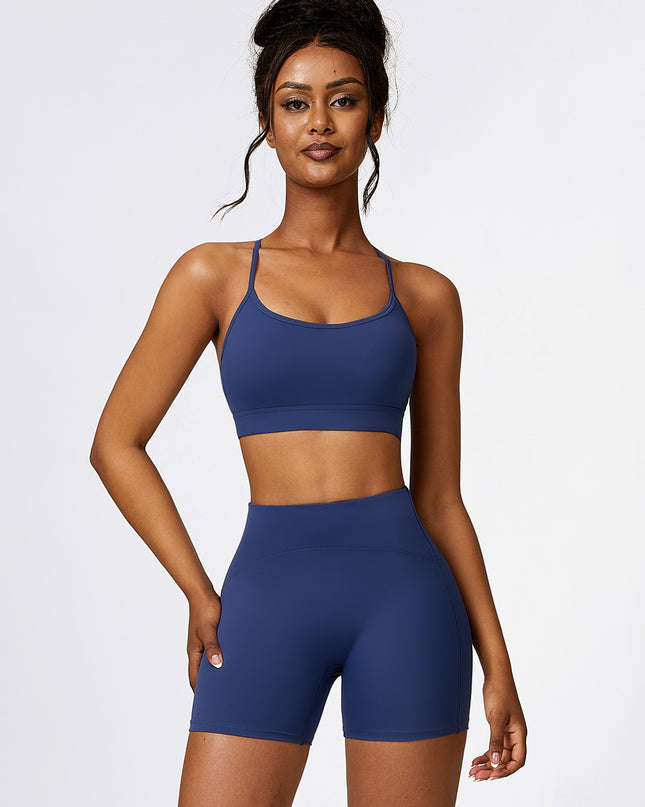 Sport Bra and Wide Waistband Shorts Set