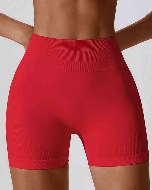 Wide Waistband Slim Fit Sports Shorts