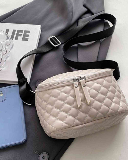 Zipper Detail Crossbody Bag