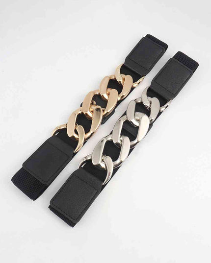 Chain Detail Elastic Belt