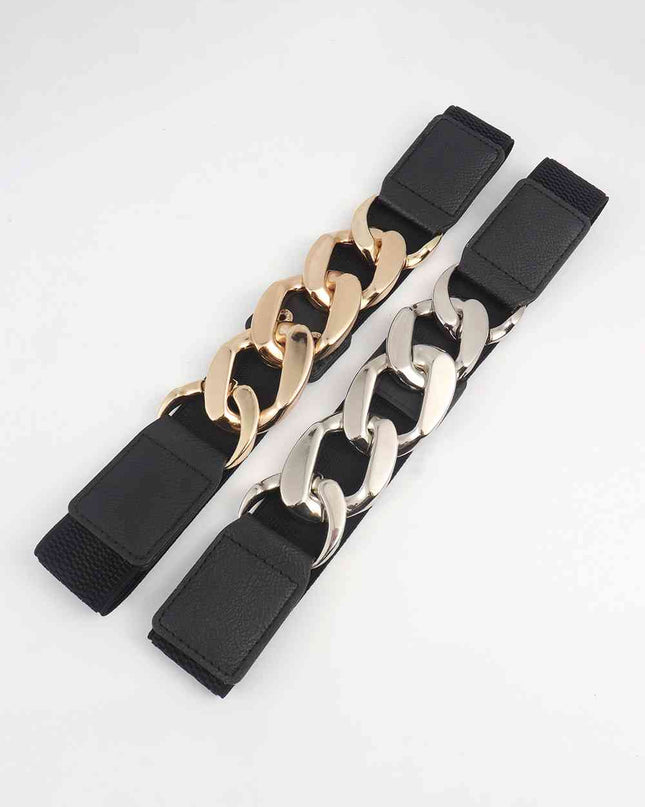 Chain Detail Elastic Belt