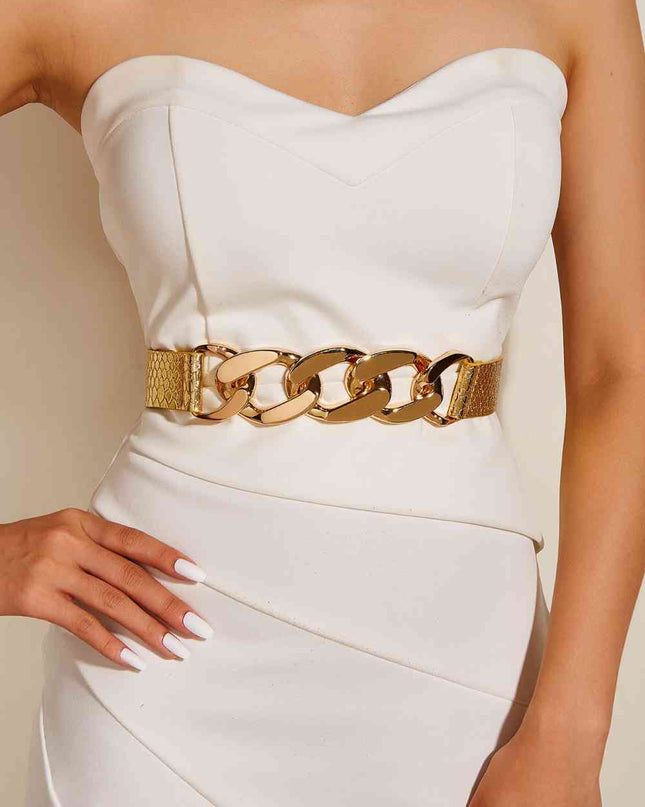 Chain Detail PU Belt