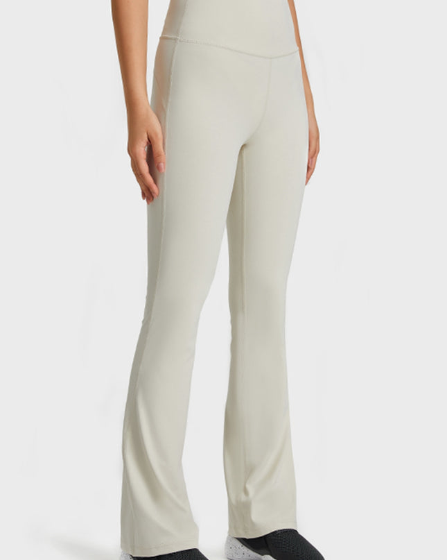 Elastic Waist Flare Yoga Pants