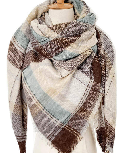 Plaid Imitation Cashmere Scarf