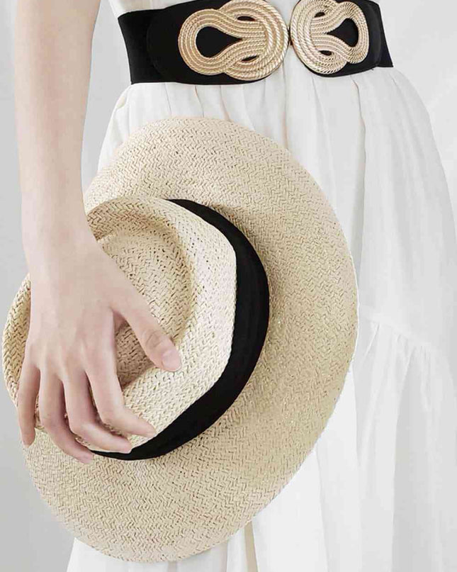 Twisted Alloy Buckle Wide Belt