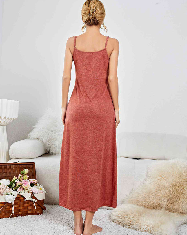 Scoop Neck Spaghetti Strap Night Dress