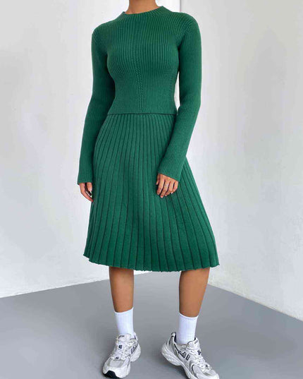Rib-Knit Sweater and Skirt Set