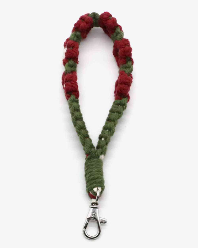 Assorted 4-Pack Hand-Woven Flower Macrame Wristlet Keychain