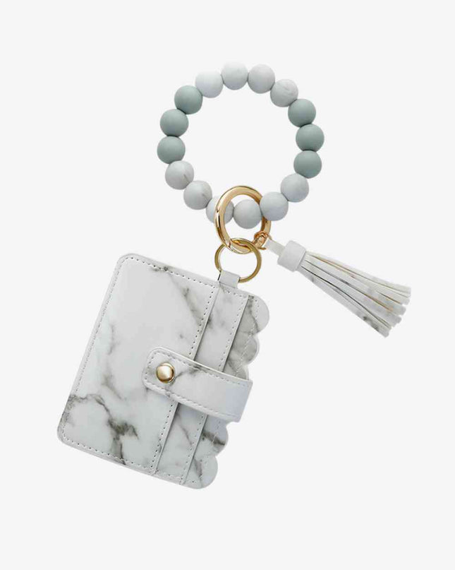 Beaded Tassel Keychain with Wallet