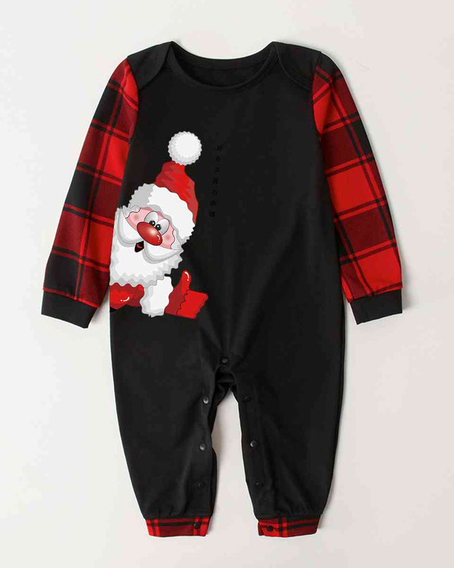 Santa Graphic Round Neck Jumpsuit