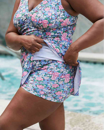 Marina West Swim Full Size Clear Waters Swim Dress in Rose Sky