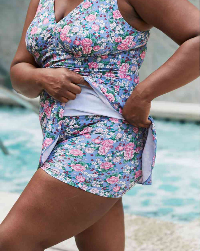 Marina West Swim Full Size Clear Waters Swim Dress in Rose Sky