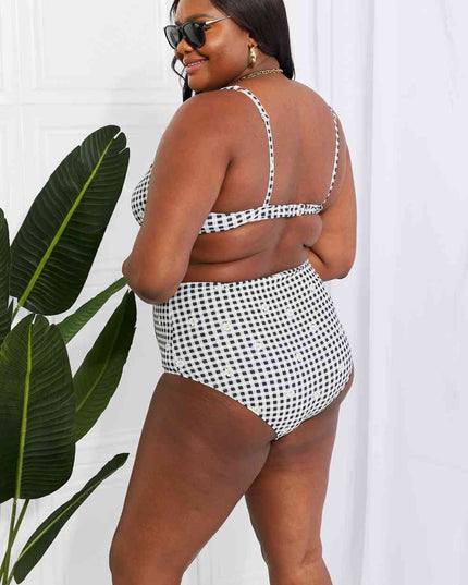 Marina West Swim Take A Dip Twist High-Rise Bikini in Black