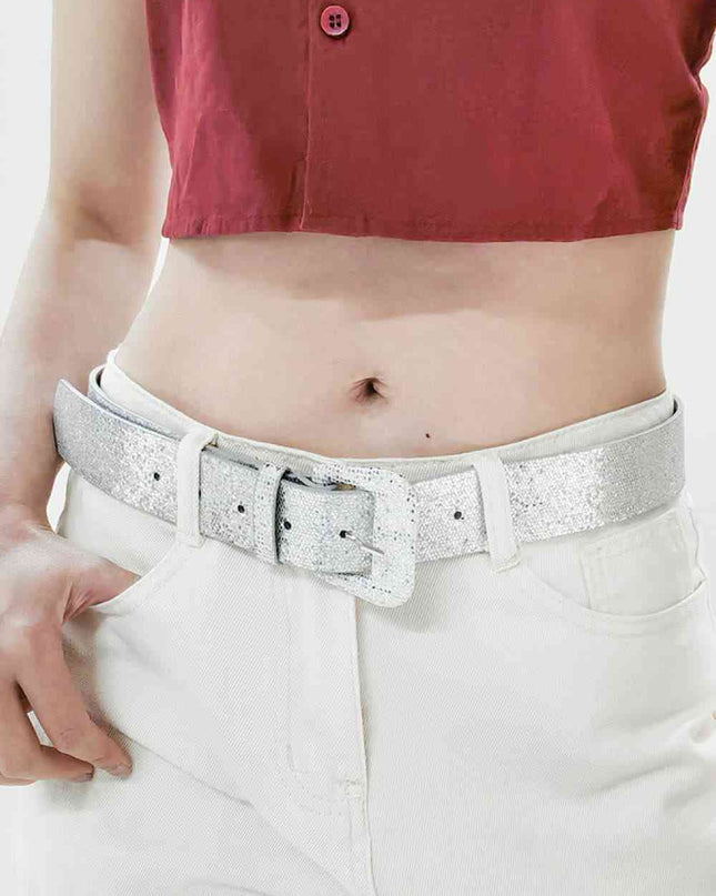 Glitter PU Leather Belt
