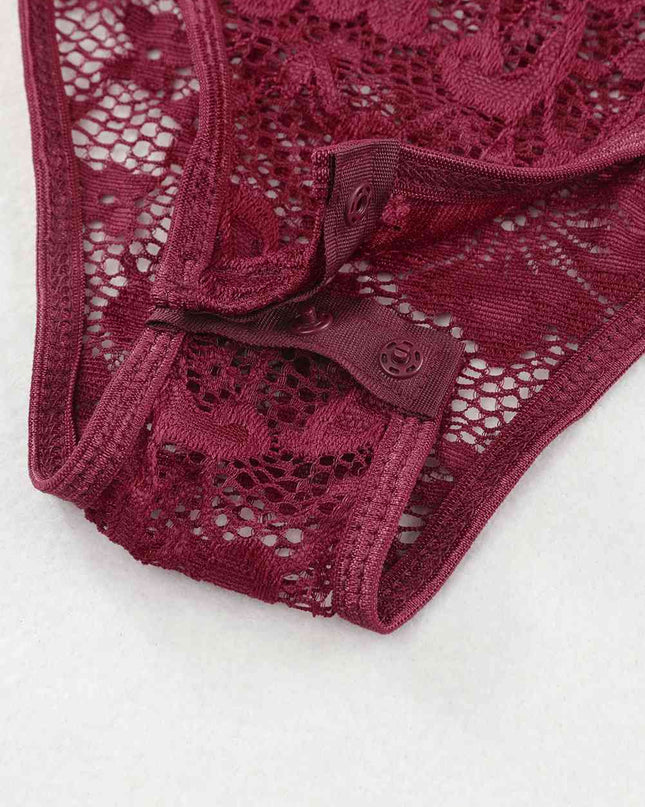 Ruched Sweetheart Neck Lace Bodysuit