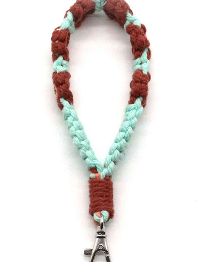 Assorted 4-Pack Hand-Woven Flower Macrame Wristlet Keychain