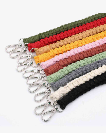 Assorted 2-Pack Hand-Woven Lanyard Keychain