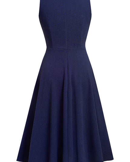 Round Neck Sleeveless Lace Trim Dress