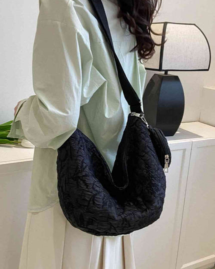 Textured Polyester Shoulder Bag