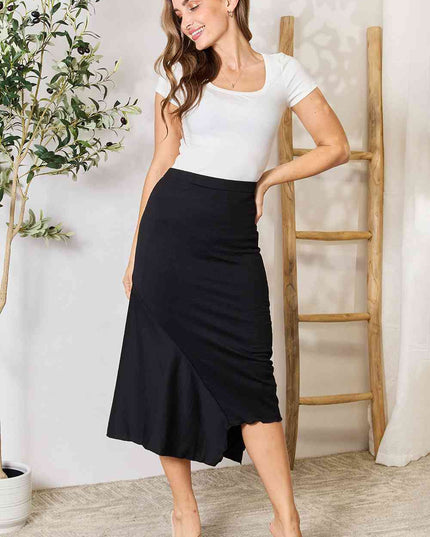 Culture Code Full Size High Waist Midi Skirt