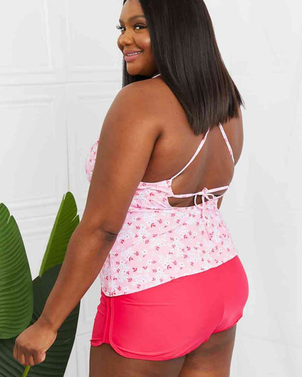 Marina West Swim By The Shore Full Size Two-Piece Swimsuit in Blossom Pink