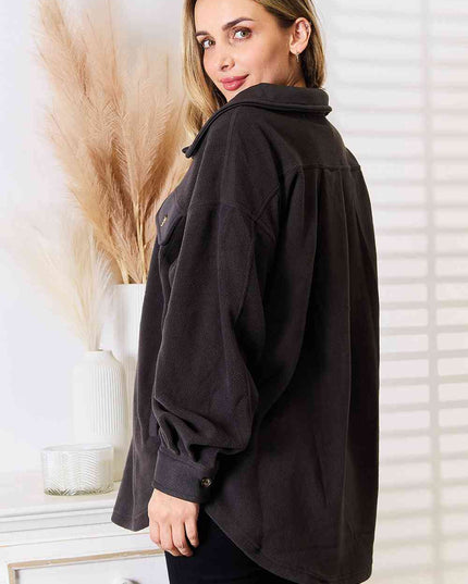 Heimish Cozy Girl Full Size Button Down Shacket