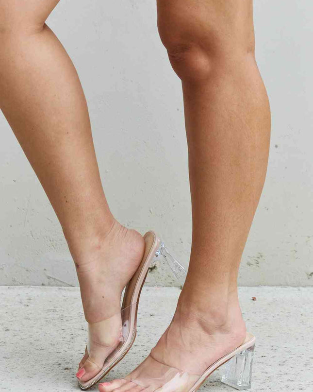 DDK Make Myself Clear Mule Block Heels