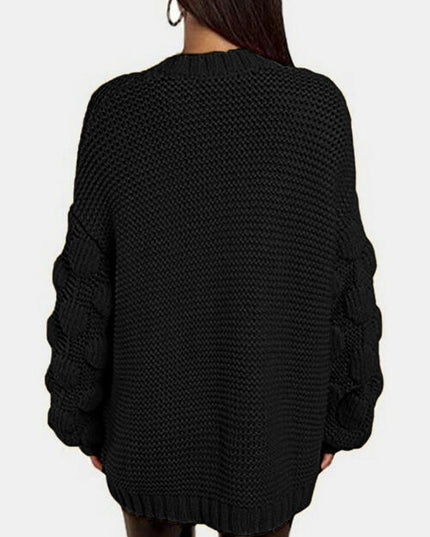 Open Front Long Sleeve Cardigan