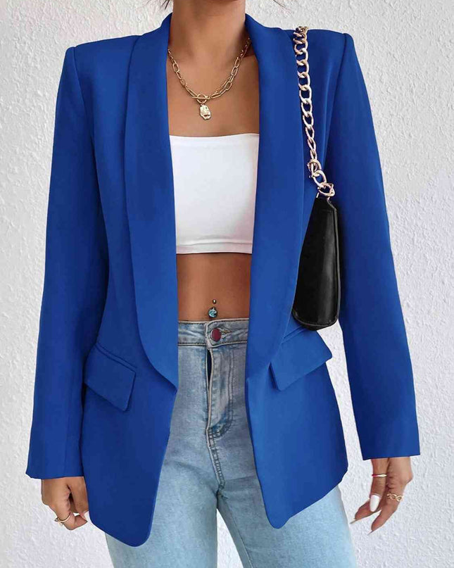Shawl Collar Long Sleeve Blazer