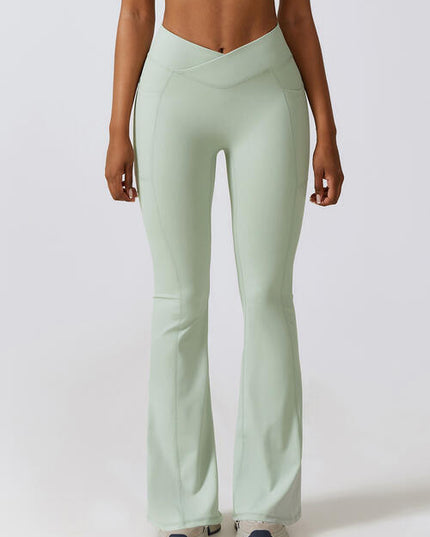 Flare Leg Active Pants with Pockets