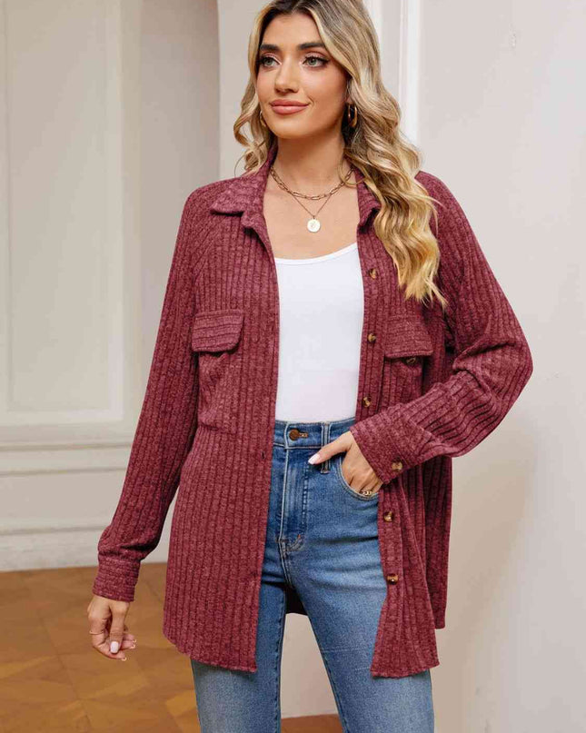 Button Down Collared Shacket