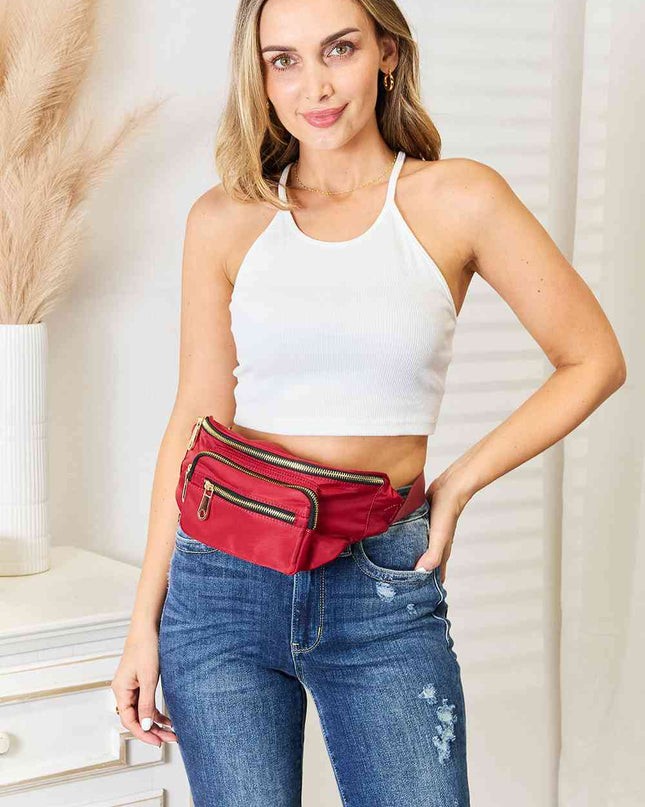 Fame Triple Pocket Nylon Fanny Pack