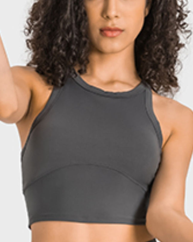 Racerback Cropped Sports Tank