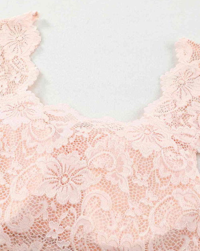 Ruched Sweetheart Neck Lace Bodysuit