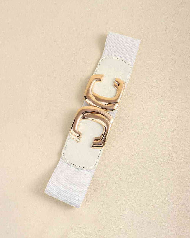 Zinc Alloy Buckle Elastic Wide Belt