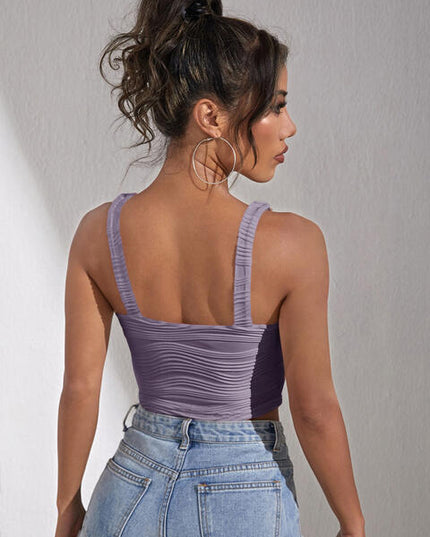 Chain Detail Square Neck Tank