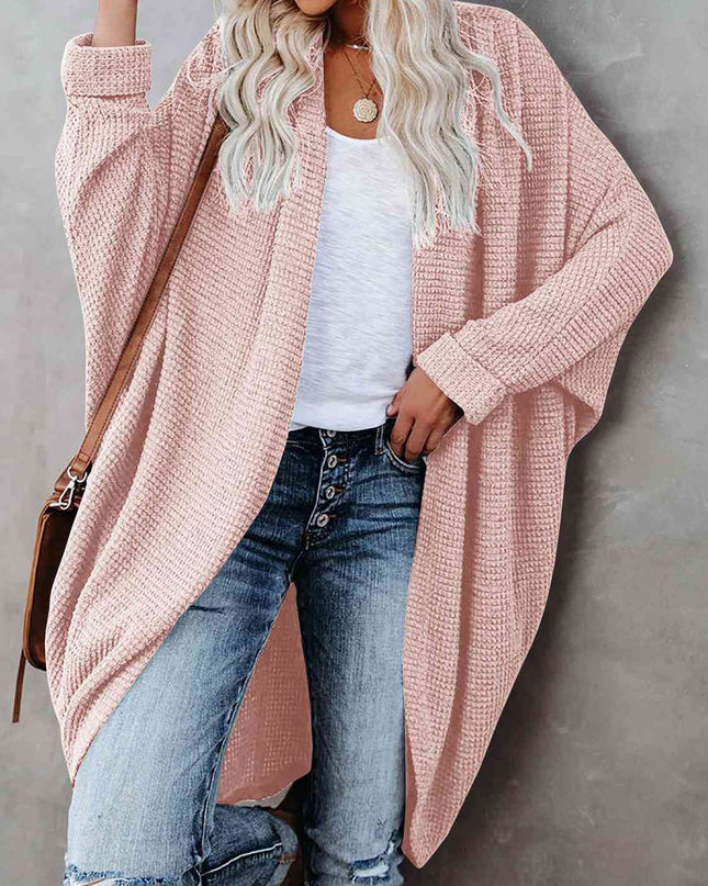 Open Front Long Sleeve Cardigan