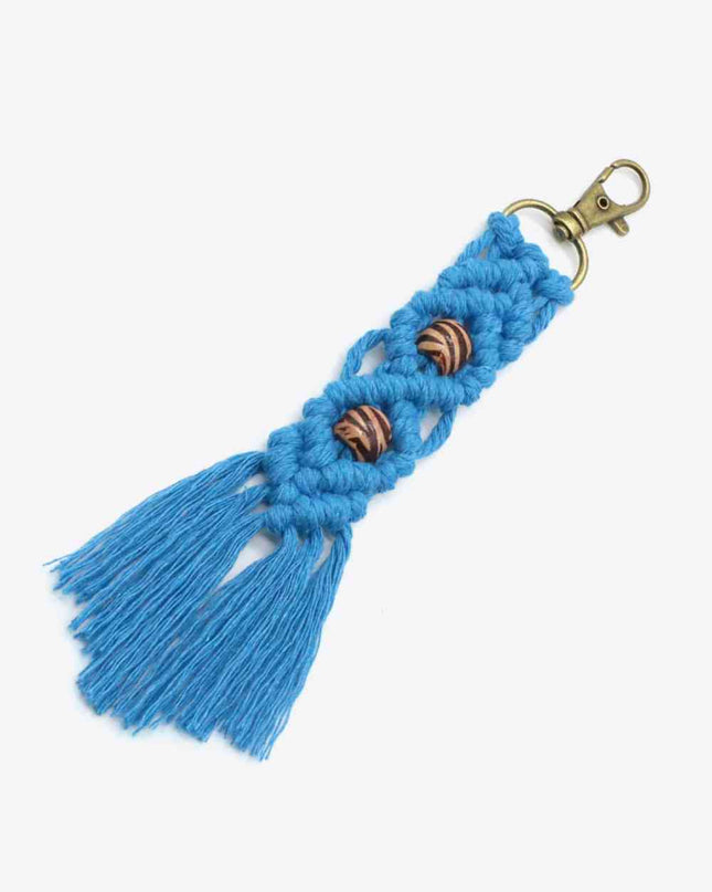 Assorted 4-Pack Handmade Macrame Fringe Keychain