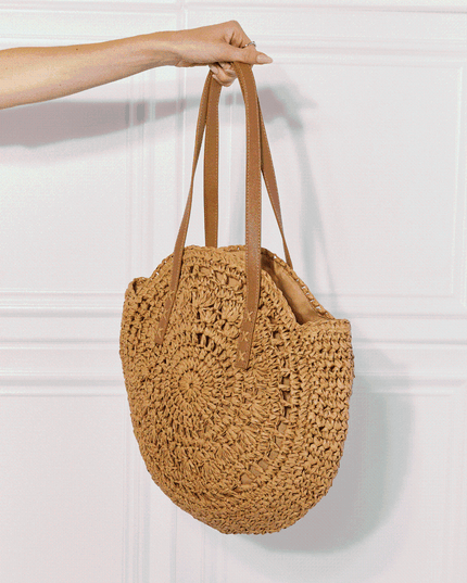 Justin Taylor C'est La Vie Crochet Handbag in Caramel