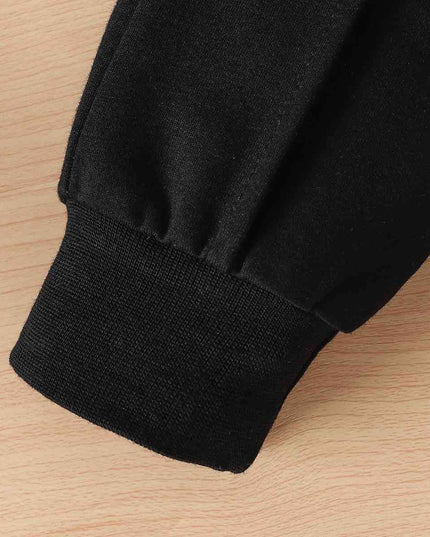 LITTLE BOSS Round Neck Long Sleeve Tee and Pants Set