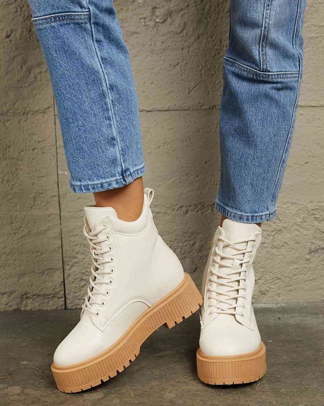 East Lion Corp Platform Combat Boots
