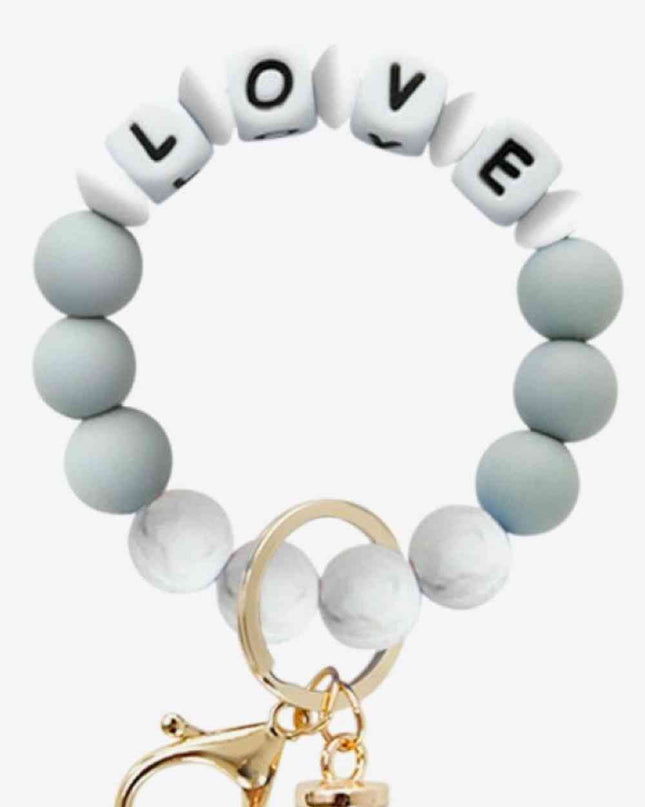 LOVE Beaded Keychain with Tassel
