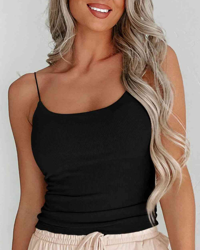 Ribbed Scoop Neck Cami