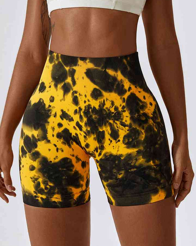 Tie Dye Wide Waistband Sports Shorts