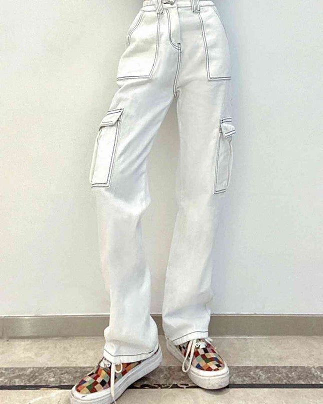 Straight Jeans with Pockets