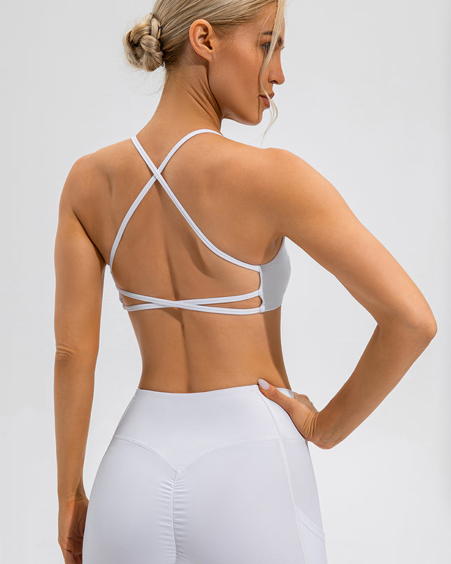 Crisscross Spaghetti Strap Active Cami