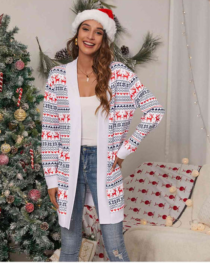 Christmas Open Front Cardigan