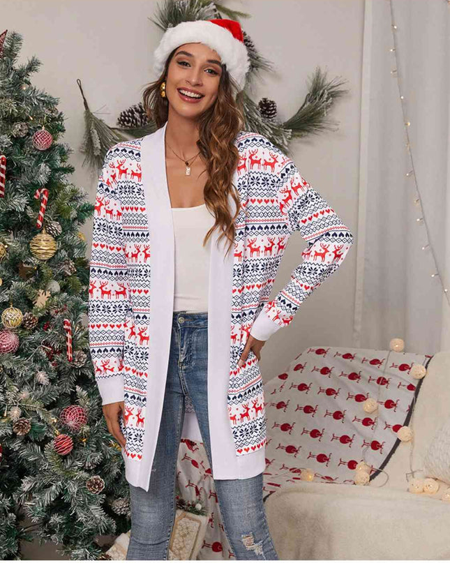 Christmas Open Front Cardigan